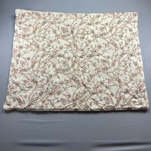 Dwell Studio Blossom Blush Crib Baby Blanket Beige Brown Bird Floral Reversible